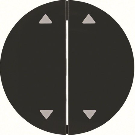 Hager 16442045 Vipu malleihin R.1 ja R.3 Kaksiosainen vipu, musta, symboli "nuolet", Kytkimet & pistorasiat