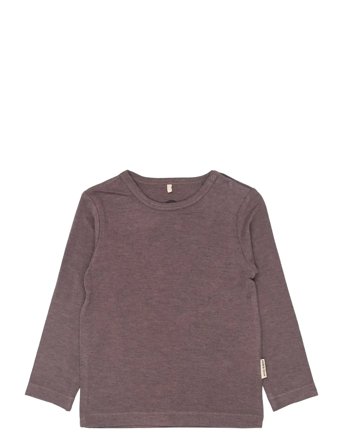 mikk-line Wool/Bamboo Ls Top - Brown - 80