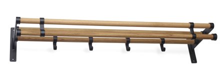 Habo 19048 Hatthylla svart/ek 1000 mm, Garderobsinredning