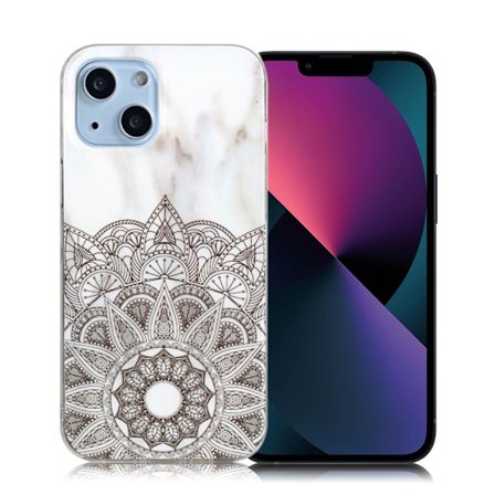 Marmormotiv iPhone 13 skal - Mandala Blomma