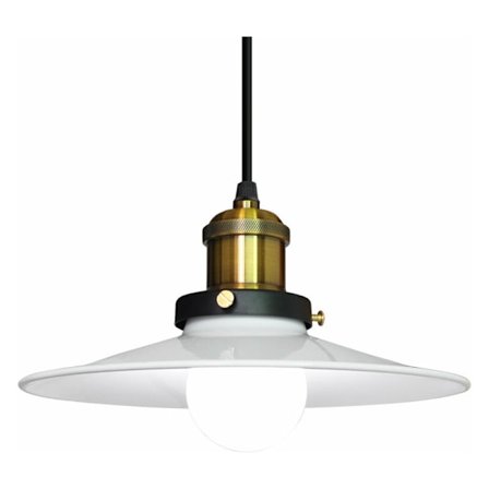 E27 Takhengt Pendellampe Edison Stil Lysekrone Metall Hvit Hengende Lampeskjerm