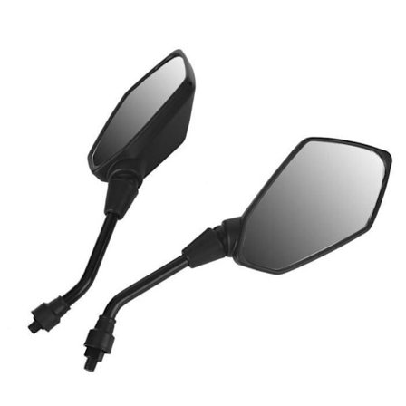 Bakspejle Par af Universal Motorcykel Modifikation Bakspejl Motorcykel Tilbehør Sort (10mm)