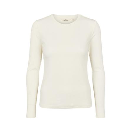 Basic Apparel Ludmilla Long Hvid, Dame Langærmet