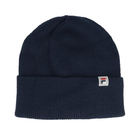 Fila - Blau Cuff Mütze - Milano Mid Height Logo Knit Beanie Black Iris Cuff @ Hatstore