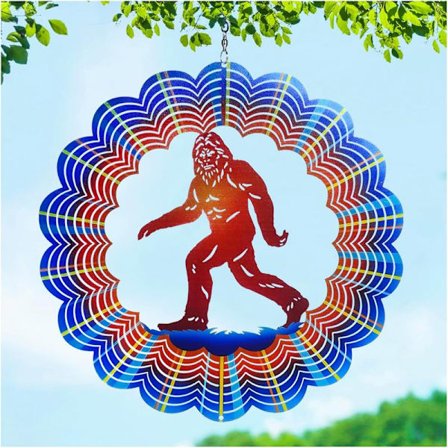 Havedekoration - 3D-vindspil - Bigfoot Vindmøller Big Foot Sasquatch Gaver til Kvinder