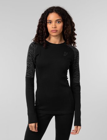 Johaug Elevate Wool Long Sleeve - Black - L