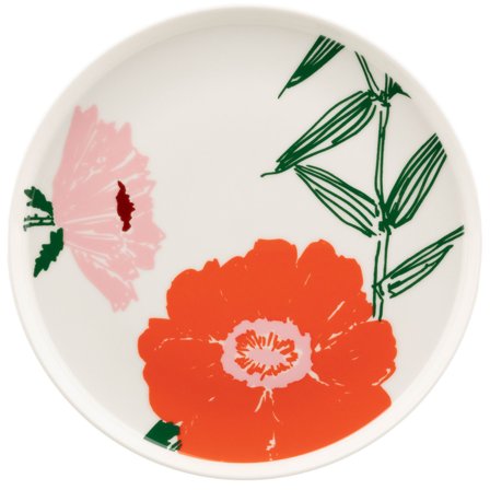 Marimekko Puutarhakutsut tallrik 20 cm, vit/grön/orange | Dukning & Servering > Tallrikar | Bagaren och Kocken