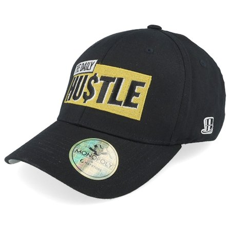 Monopoly - Black - flexfit - Cap - "The Daily Hustle Hat Black Flexfit " - Hatstore