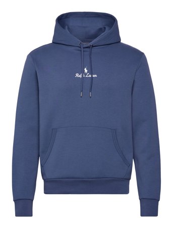 Polo Ralph Lauren Logo Double-Knit Hoodie - Blue - M