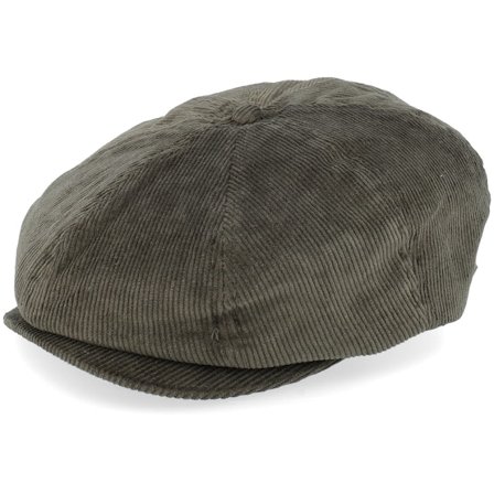 Brixton - Grønn flatcap Caps - Brood Snap Cap Moss Green Flat Cap @ Hatstore