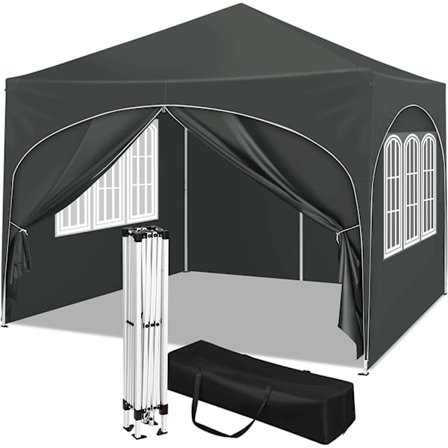 Rootz Ultimate Outdoor Gazebo - Weather Shelter - Event Pavillion - Stærk metalramme - UV- og regnbeskyttelse - Nem opsætning - 3x3m