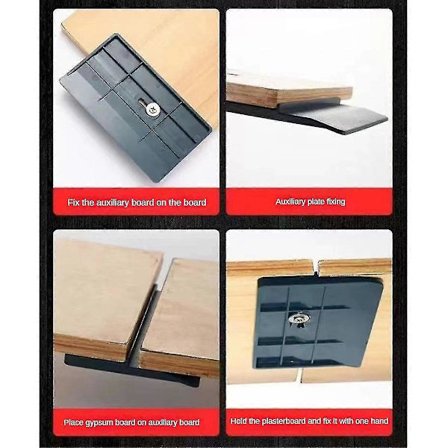 6 kpl Kipsilevytyökalu Kipsilevyn asennustuki Levytila Katto Kalteva seinä Puuseppä Katon paikannustyökalut-Hyvä[PL]