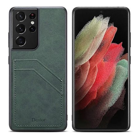 For Samsung Galaxy S23 Ultra 5G Denior PU Doble Kortspor Mobiltelefondeksel