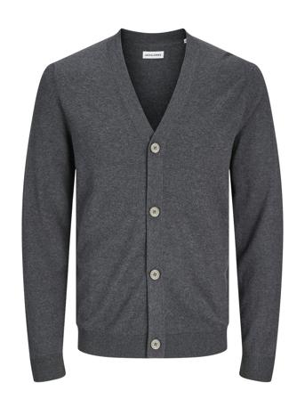 Jjeemil Knit Button Cardigan Noos Tops Knitwear Cardigans Grey Jack & J S