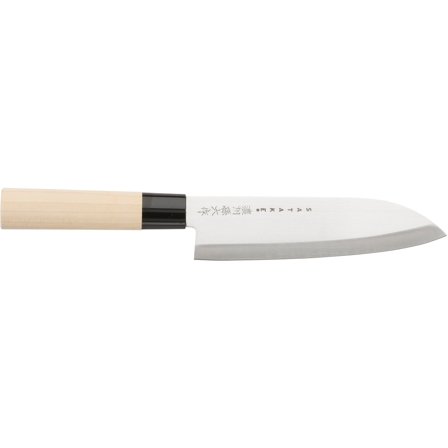 Satake Houcho Santoku/Kokkekniv Magnoliahåndtak 17 cm' - 'Lys tre