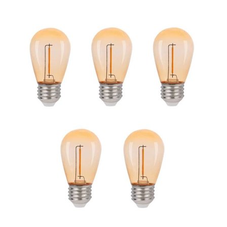 LightsOn Deco bulb 5141 Lyskilde E27, 12V, vintage, 5-pakning, Belysning