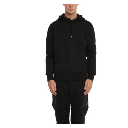 C.p. Company Diagonal Raised Fleece Hoodie Sort, Herre