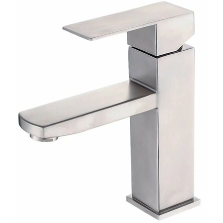 304 Børstet Bundløs Badeværelsesvask Armatur Rustfrit Stål Badeværelses Armatur Varmt Og Koldt Vand Armatur Badeværelses Suit