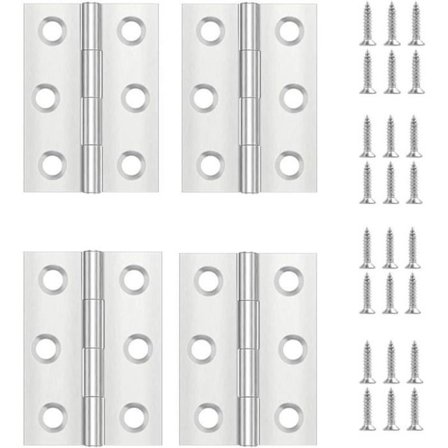 Dörrgångjärn, rostfritt stål, osynligt gångjärn, plant gångjärn, skåpdörr/små dörrar/lådor (44X32X1,2mm)