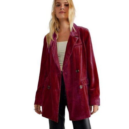 Dam sammetskavaj jacka vintage kontorsblazer jacka