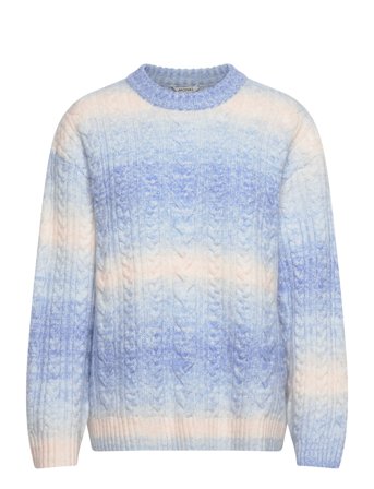 Monki Cable Knitted Sweater - Blue - S