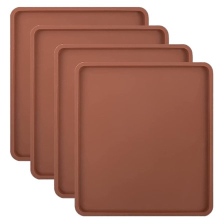 4 stk. Silikon Dehydratormåtter med Kant - Silikonplader Kompatible, Non-Stick Silikonbakkeforing