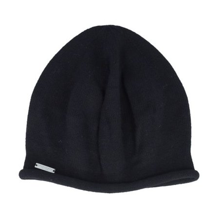 Seeberger - Svart beret Beanie - Knitted Black Beret Beanie @ Hatstore