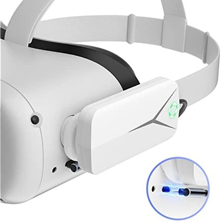 Batteripaket Kompatibelt för Oculus/Meta Quest 2, 5000mah Huvudrem Batteripaket, Portabla VR Förlängnings Strömtillbehör