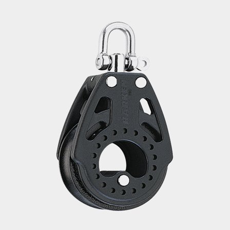 Einfachblock mit Schackel Harken Carbo Air 57 mm, drehbar, gleitgelagert, passt für Leinen Ø10 - 14 mm - Boot