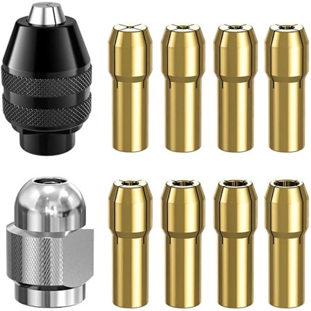 Borchuckhylse-sett for Dremel, 1/32 tommer til 1/8 tommer Utbytting 4486 Nøkkeløs Bit med Utbytting Bormuttersett