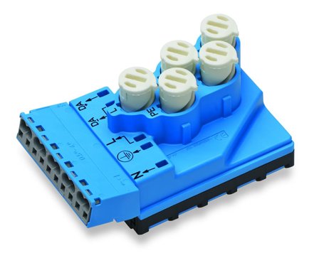 Wago 772-271 Syöttöliitin 5-napainen, dali, sininen, Liitäntätulpat & kaapelit
