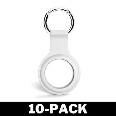 Airtag Apple Shell Silikon Med Nøkkelring Hvit CNMR