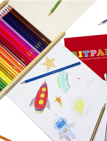 Sense Träfärgpennor 40-P - Multi/patterned - ONE SIZE