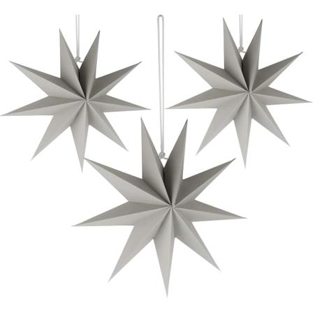 Pappersstjärna, vikbar stjärndekoration, 30 cm pappersstjärndekoration, 3-delad pappersstjärna julset, stängd yta, pappersstjärna