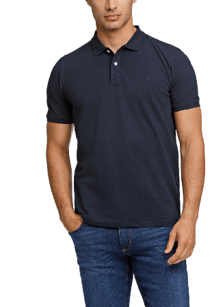 Lindbergh Polo tee S/S T-shirts Herr Blå XXL