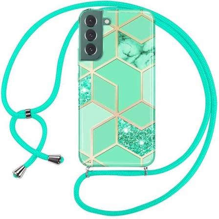 Etui til Samsung Galaxy S22 TPU beskyttelse Anti-ridse med lanyard turkis Turkos