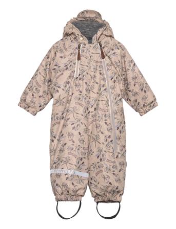 Pu Snow Suit 2 Zip Recycled - Aop Outerwear Coveralls Snow-ski Coveralls & Sets Beige Mikk-line
