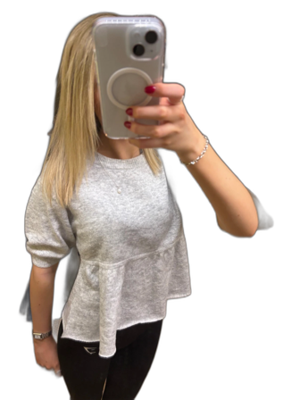 Grå peplumtröja från Nelly XS