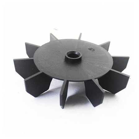 Udskiftningsventilatorblad, plastikventilator til elmotor, tilbehør til små luftkompressorventilatorblade, direkte inline-motor, 15 mm aksel, dia