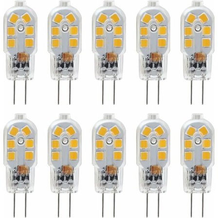 G4 LED-lamput 12V, 1W vastaa 10W halogeenia, ei himmennettävä, 10 kpl_tfrf