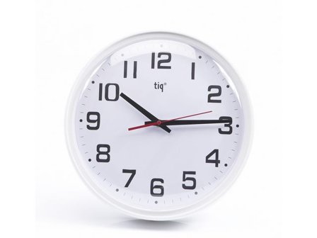 Väggur TIQ med plastlins 35cm vit - Lyreco - Kontorsmöbler och inredning - Väggur - Väggur