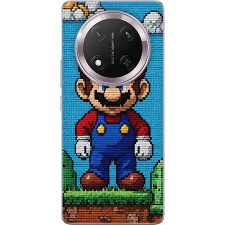 Kompatibelt Mobildeksel til Honor Magic7 Lite Super Mario plakat Nintendo retro spillkarakter 8bit piksel kunst klassiskt spillhelt mural design kunst