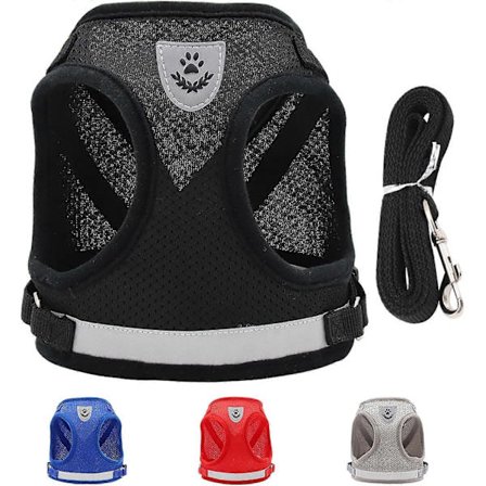 Hundsele och koppel, Bekväm No-Pull Reflexsele, Mjuk Andningsbar Sele, Justerbar No-Pull Sele, Mjuk Vadderad Hundsele