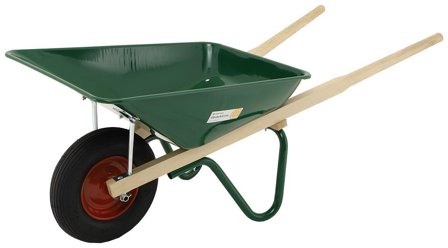 Hörby Bruk Ekeby 1410 Skottkärra volym 110 l, luftgummi, grön, Trädgårdsredskap