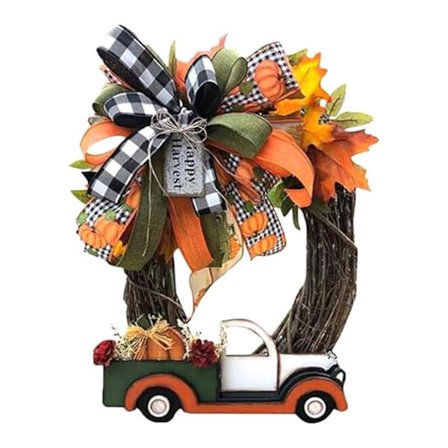 Thanksgiving-dørkrans, høst-vinterkrans, vinterkranser høstdekorasjon velkomstskilt fargerik