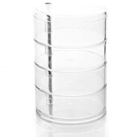 Opbevaringsboks til børns hårtilbehør, hårnåle, hovedrebssmykker, elastikopbevaringsboks, transparent roterende boks