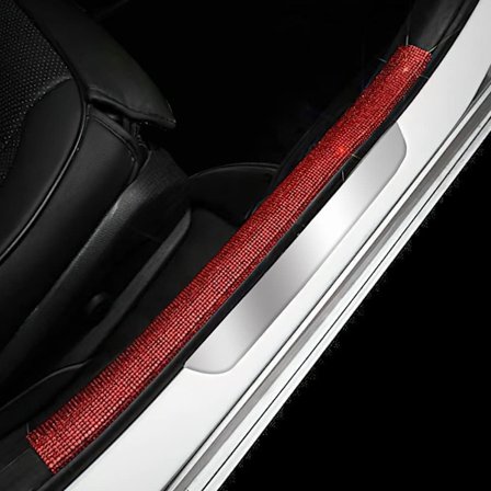 Bagagerumsbeskytter i kulfibergummi - DIY Universal Bling Crystal Gummibeskyttelse mod ridser til bagagerumskant