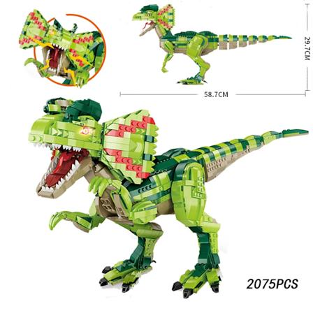 Ny MOC 2250 delar Jurassic Dino World Brachiosaurus Byggset Klossar Tegel Röst Dinosaurier Park Figurer Leksaker Barnpresenter