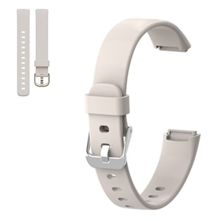 Fitbit Luxe enfärgat klockarmband i silikon - Beige / Storlek: L