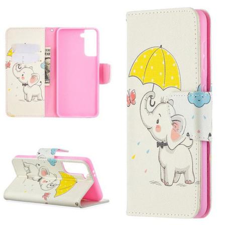 Plånboksfodral Samsung Galaxy S22 - Elefant Med Paraply